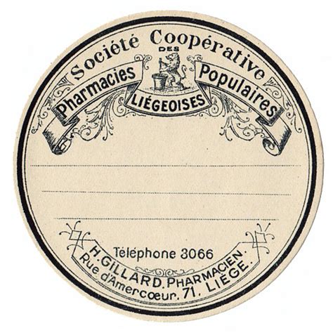Fab Round French Apothecary Label The Graphics Fairy