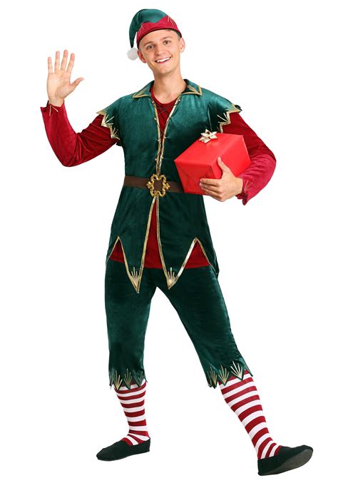Adult Deluxe Holiday Elf Costume Christmas Costumes