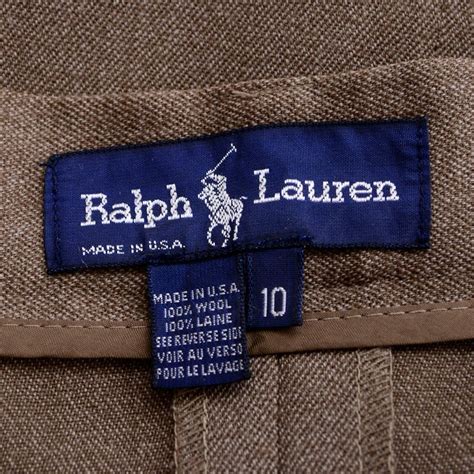 Vintage Ralph Lauren Older Label Brown Twill A Line Midi Skirt W