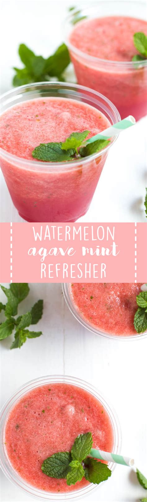 Watermelon Agave Mint Refresher Is Made With Only Three Ingredients And