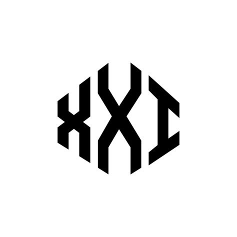 Xxi Diseño De Logotipo De Letra Con Forma De Polígono Xxi Diseño De