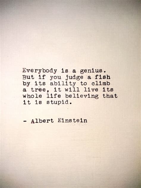 Custom Quote Einstein Handtyped Typewriter Art Print 5x7 Hand