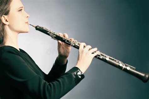 Classical Musician Oboe Playing Stock Image Image Of Inspired