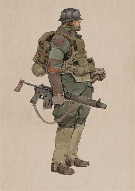 Artstation Soldier Yuanyuan L Dieselpunk Armor Concept Concept Art