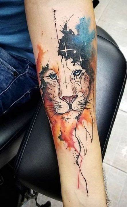 22 Ideen Tattoo Löwe Design Wasserfarben 22 Ideas Tattoo Lion Design