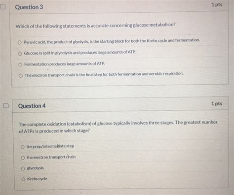 Solved Question Pts Which Of The Following Statements Is Chegg Com