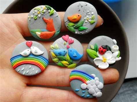 Magnets Fimo Sculpey Polymer Clay Polymer Crafts Clay Crafts
