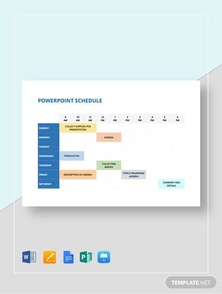 Powerpoint Schedule Template 8 Free Word Excel Ppt Format Download