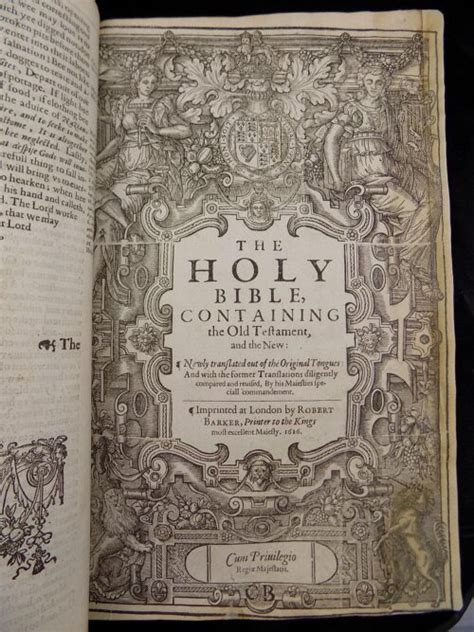 1616 King James Holy Bible First Edition Lectern Folio Chained And