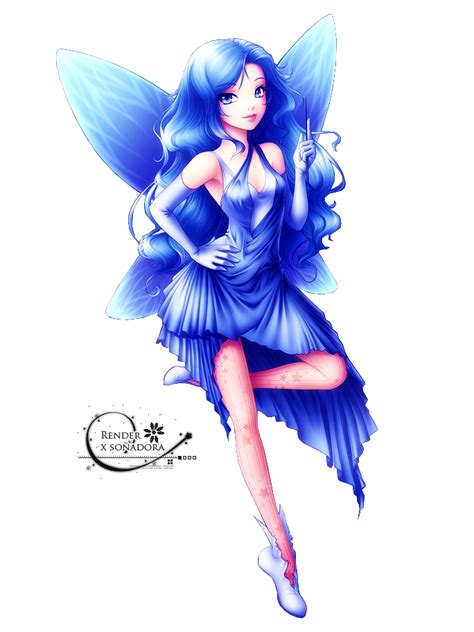 Blue Fairyartanimefada Blue Fairy Fairy Art Faeries Sprites