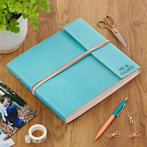 Personalised Distressed Coloured Leather Photo Album By Paper High