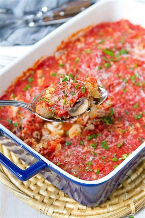 Baked Turkey Casserole With Cauliflower Mushrooms Cookin Canuck