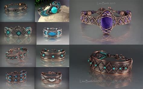 Collage Of 10 Of The Bracelets That Show The Progression Of The Design