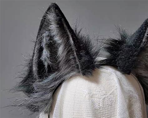 Gray Black Wolf Ear Headbandanime Earwolf Cosplay Etsy