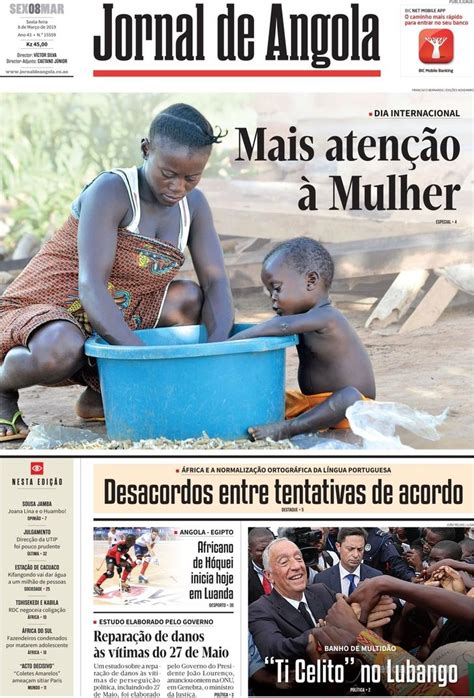Capa Jornal De Angola De 2019 03 08