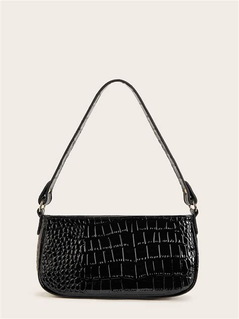 Croc Embossed Baguette Bag Check Out This Croc Embossed Baguette Bag On