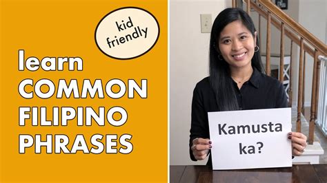 Learn Common Filipino Phrases Tagalog Lesson For Kids How To Speak