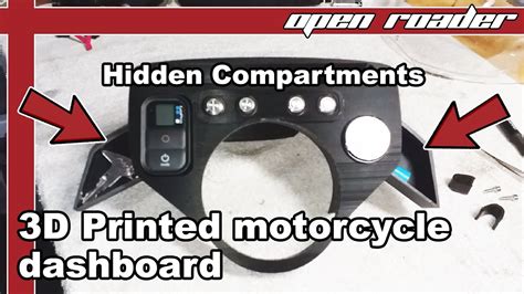 3d Printed Motorcycle Dashboard With Hidden Compartments Cell Phone