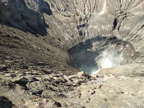 Crater Of Bromo Volcano In Bromo Stock Photo Image Of Cloud Nature