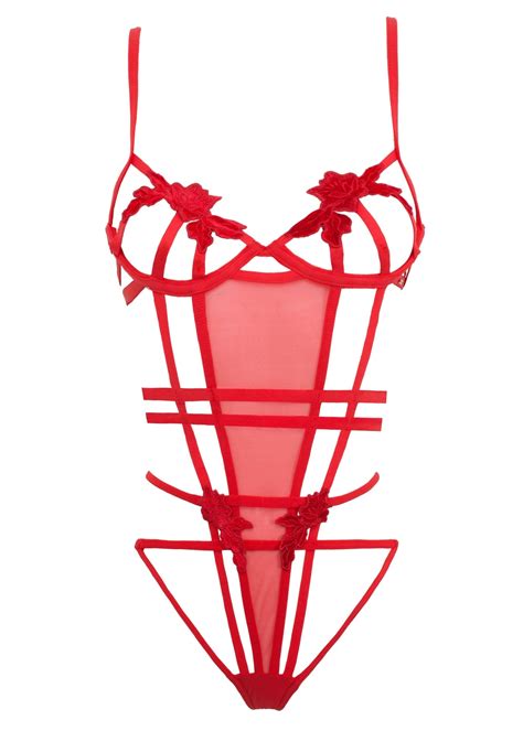 Bluebella Eden Red Wired Body Sexy Lingerie Avec Amour Lingerie