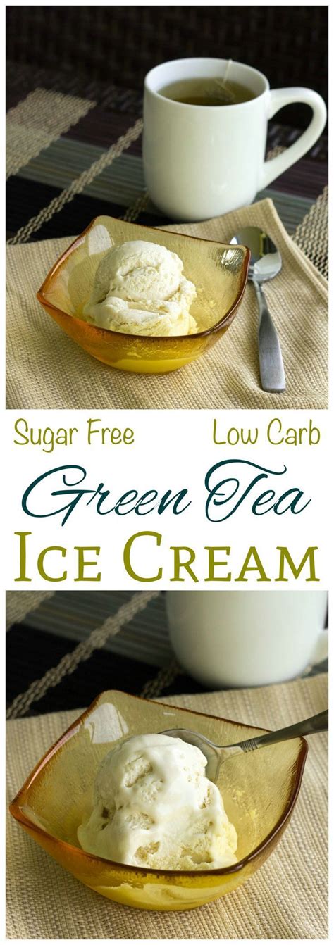 When making the simplest of ice creams, allowing for three parts sugar to seven parts double cream and fruit purée will mean the mixture won't even have to be churned in an ice cream maker (although. An easy sugar free low carb green tea ice cream flavored ...