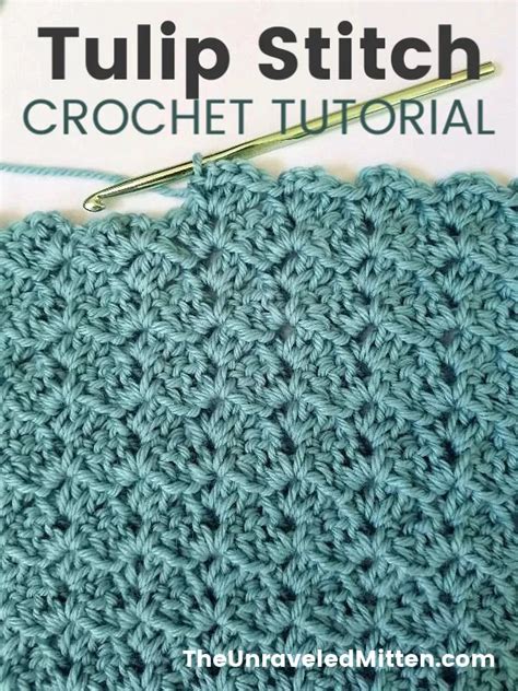 Tulip Stitch Crochet Tutorial Crochet Stitches For Blankets Crochet