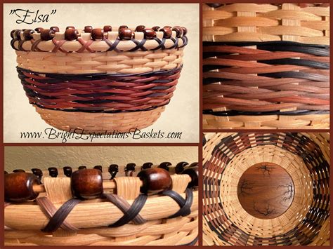 Basket Weaving Pattern Tutorial Elsa Beaded Rim Round Table Basket