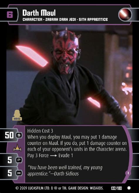 Darth Maul (I) Card - Star Wars Trading Card Game