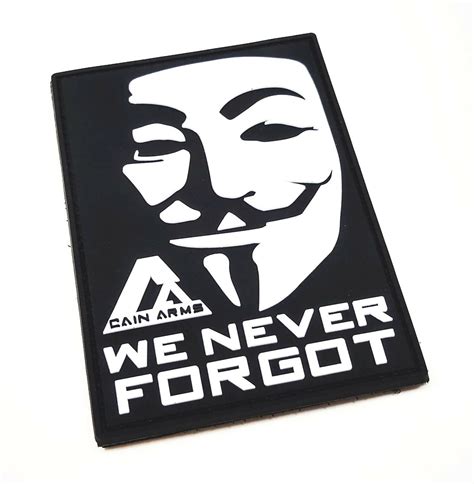 Limited Edition V For Vendetta Guy Fawkes 3x4 Pvc Morale Patch Hook