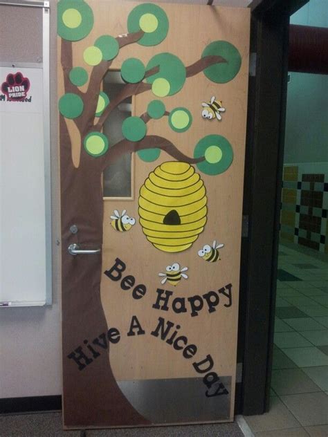 Bee Happy Classroom Door Bee Themed Classroom Bee Classroom