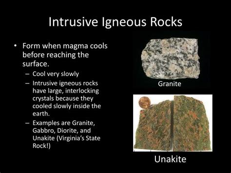 Intrusive Igneous Rock Types