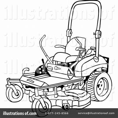 Mower Lawn Clipart Turn Zero Pages Illustration