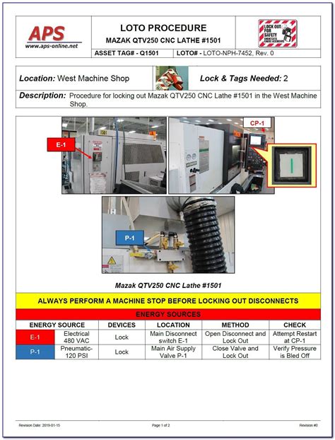 Specific requirements for testing a machine or equipment to determine and verify the effectiveness of lockout devices or tagout devices, and other. Lockout Tagout Form Template Excel