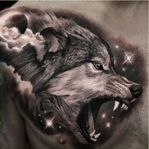 Share More Than 74 Wolf On Chest Tattoo Best Thtantai2