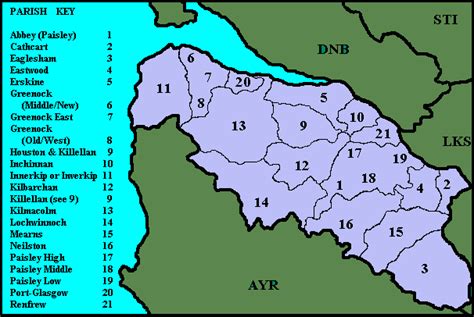 Map Of Renfrew Shire City Area