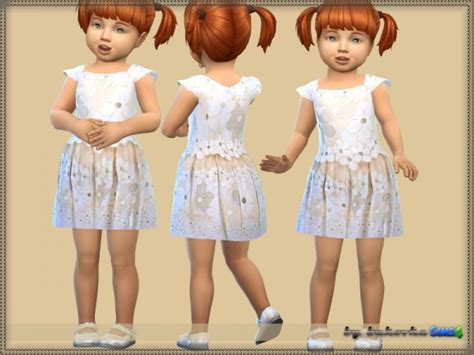 The Sims Resource Dress Fashionable Flower By Bukovka • Sims 4 Downloads