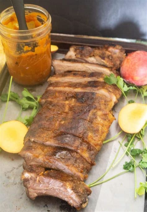 Foil Wrapped Grilled Pork Ribs With Peach Bbq Sauce Everyday Eileen