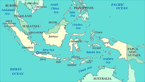 Map Of Indonesia Malaysia Papua New Guinea Australia Singapore