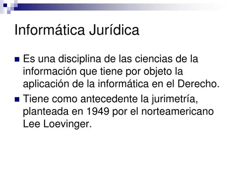 Ppt Informatica Y El Derecho Powerpoint Presentation Free Download