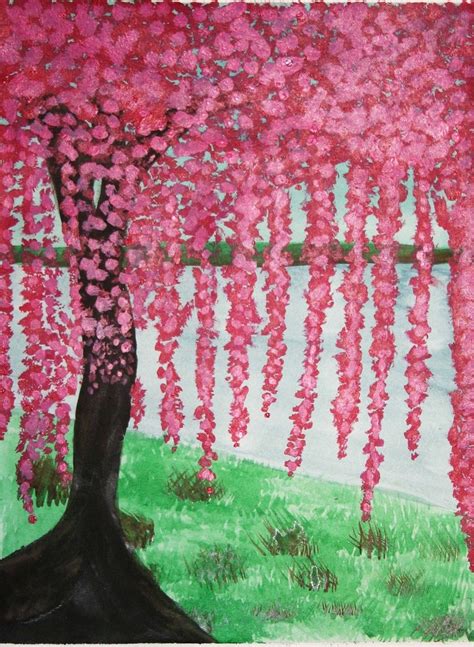 Learn how to paint a cherry tree which has a pink flowers. Cherry Blossom Tree- Painting by xXRavingPandaBearXx on ...