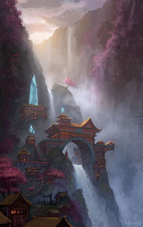 League Of Legends Ionia Fantasy Art Landscapes Concept Art Environment Concept Art