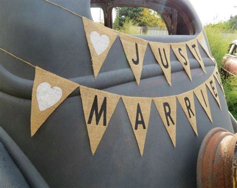 Burlap Banner Wedding Diy Wedding Garland Wedding Car Decorations