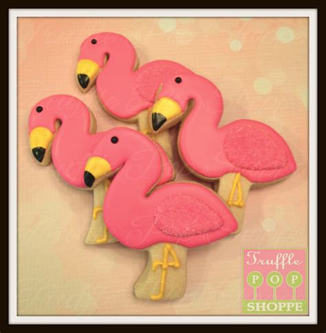 1 Dozen Pink Flamingos Decorated Cookies