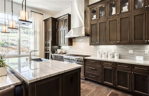 Tile is not your only option. Solid Slab Backsplash with Dark Cabinets | 1000 ...