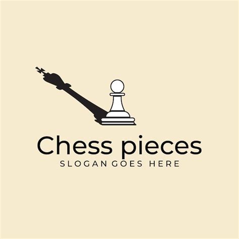 premium vector chess pieces vintage vector logo illustration designa pawn becomes a queen