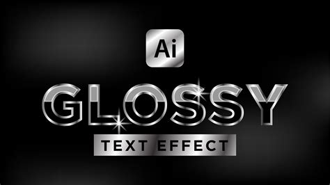 Glossy Text Effect Tutorial Glossy Effect In Adobe Illustrator