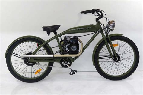 Ghost Classic A Gas Powered Bicycle By Phantom Bikes In Olive Green