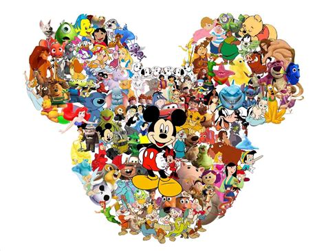Disney Collage Drawing Free Download On Clipartmag