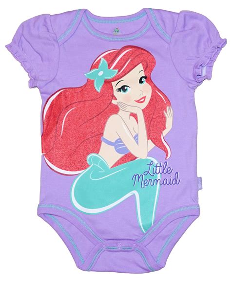 Disney Princess Ariel The Little Mermaid Baby Girls Bodysuit Dress Up