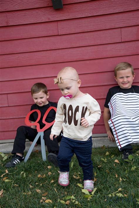 Thumbs up, favorite, and share for more! Rock Paper Scissors Family Halloween Costume with Cricut - Tastefully Frugal